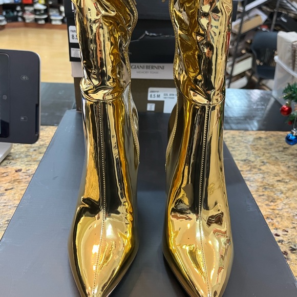 INC International Concepts Iyonna Gold Knee High Boots - Picture 6 of 7